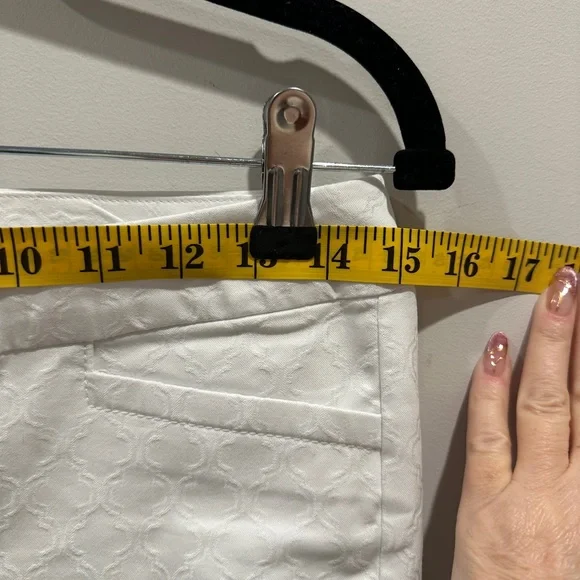 Lilly Pulitzer Kelly Textured Ankle Length Skinny Pants Resort White - Picture 9 of 13